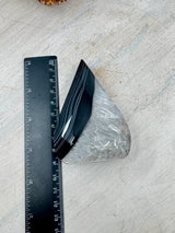 Black Banded Agate Flame 171g (8.5x6cm) – Stone of Protection, Grounding & Balance