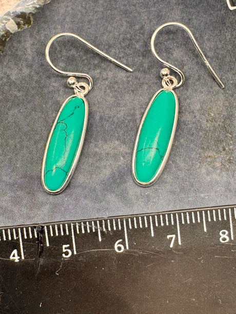Turquoise Tibet Silver Earrings - "I express myself from a place of calmness, love, and truth."