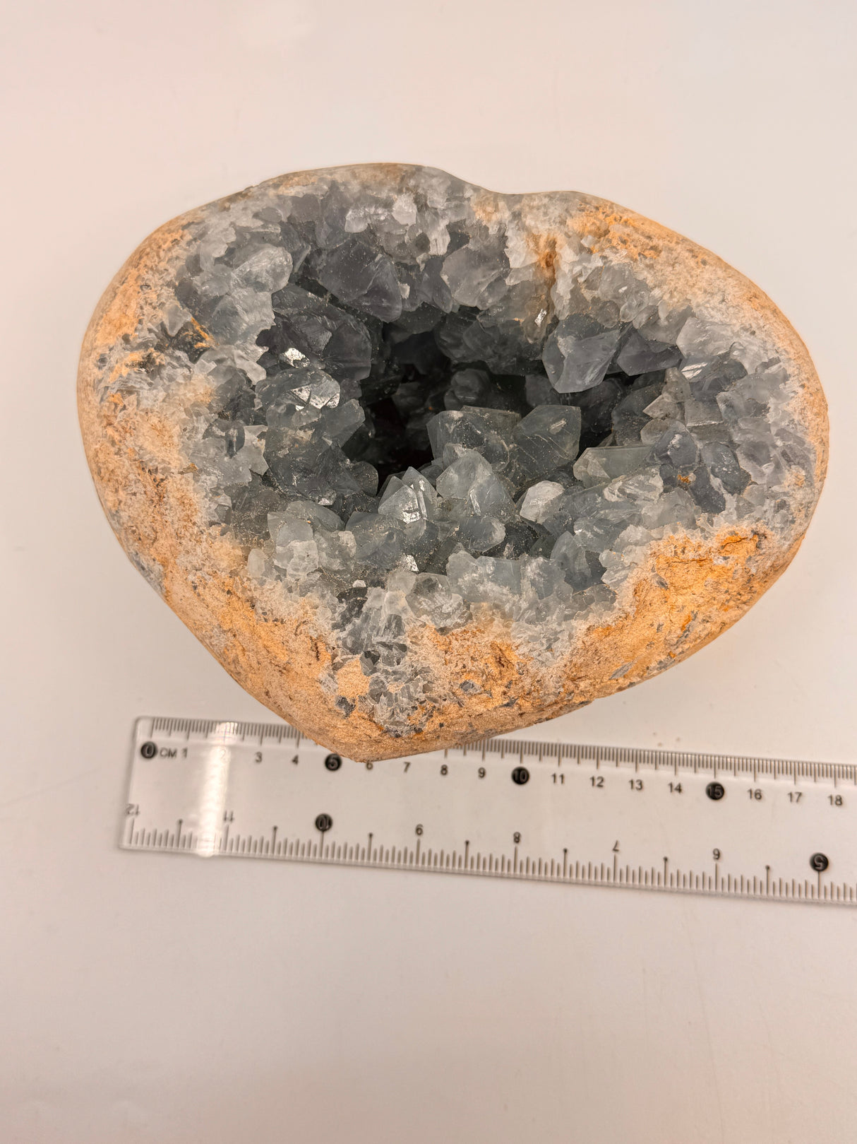 Celestite Heart 3.42kg– Vessel of Divine Peace and Love