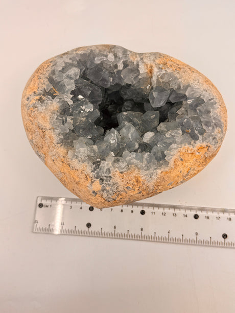 Celestite Heart 3.42kg– Vessel of Divine Peace and Love