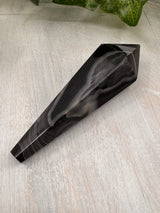 Banded Black Agate Wand - "I release all behaviours that no longer serve me."