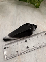 Banded Black Agate Wand - "I release all behaviours that no longer serve me."