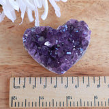 Amethyst Cluster Heart Crystal 6.5cm 105g – Natural Healing Stone