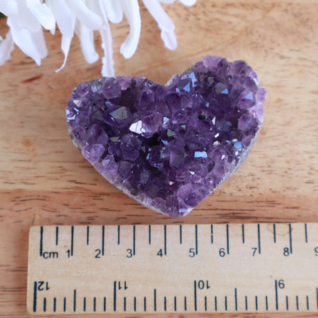 Amethyst Cluster Heart Crystal 6.5cm 105g – Natural Healing Stone