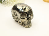 Pyrite Skull Carving #3 | 9cm | 1.326kg | Protection & Energy
