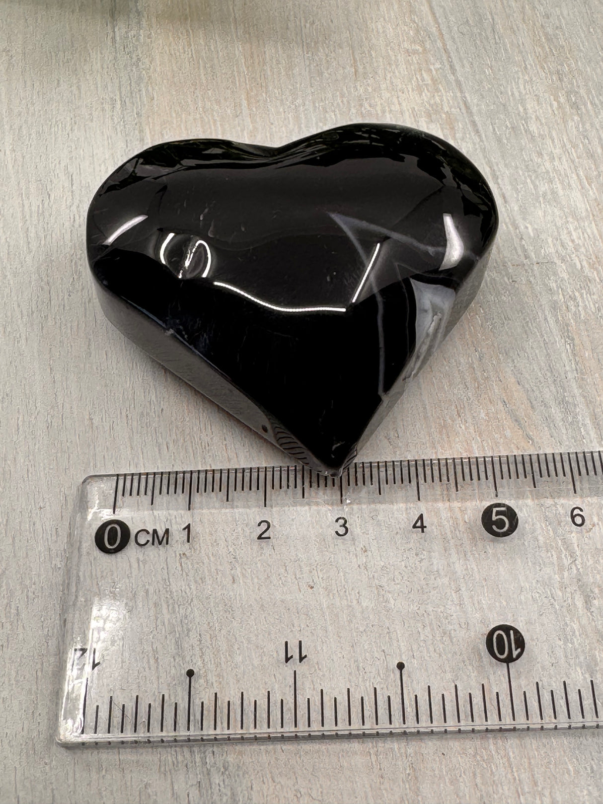 Banded Black Agate Heart - "I release all behaviours that no longer serve me."
