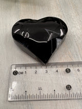 Banded Black Agate Heart - "I release all behaviours that no longer serve me."