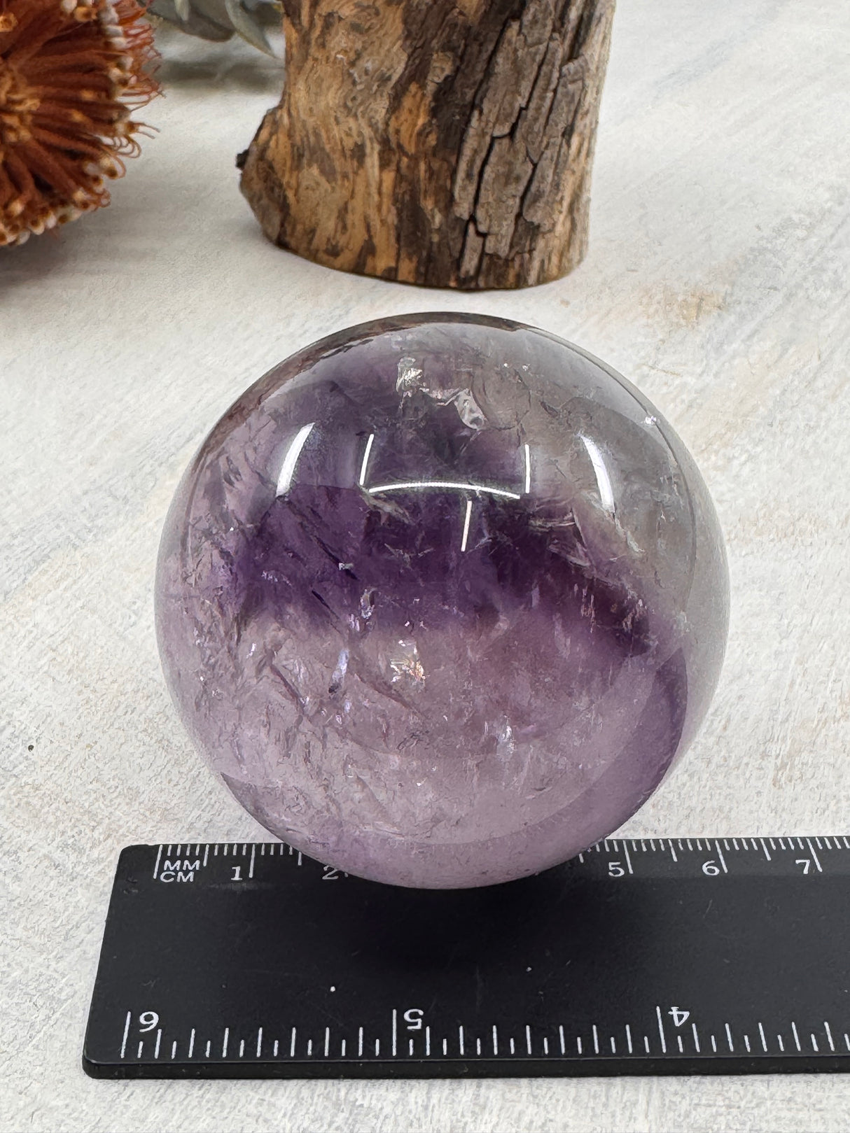 Amethyst Sphere 6cm – Divine Protection & Higher Consciousness Crystal