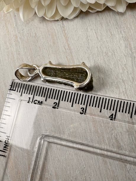 Moldavite Silver Pendant #5 2.14g- Transformation & Protection