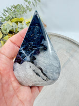 Black Banded Agate Flame 169g (9x6cm) – Stone of Grounding, Protection & Strength
