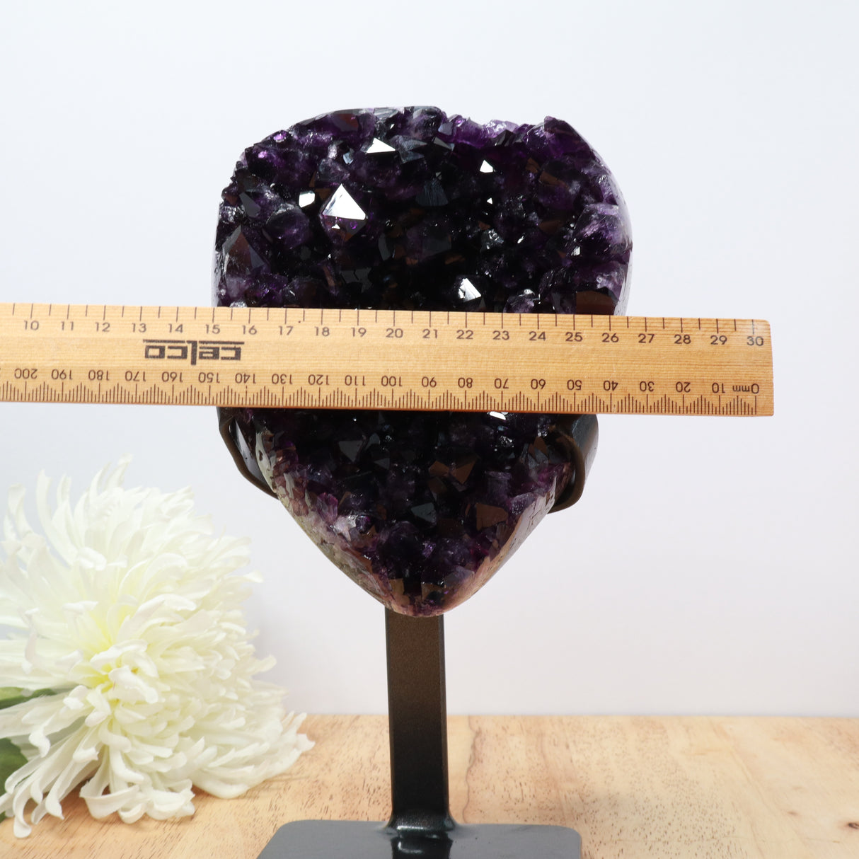 Uruguayan Amethyst Druzy on Stand | 16cm | 2.16kg | Deep Protection & Calm