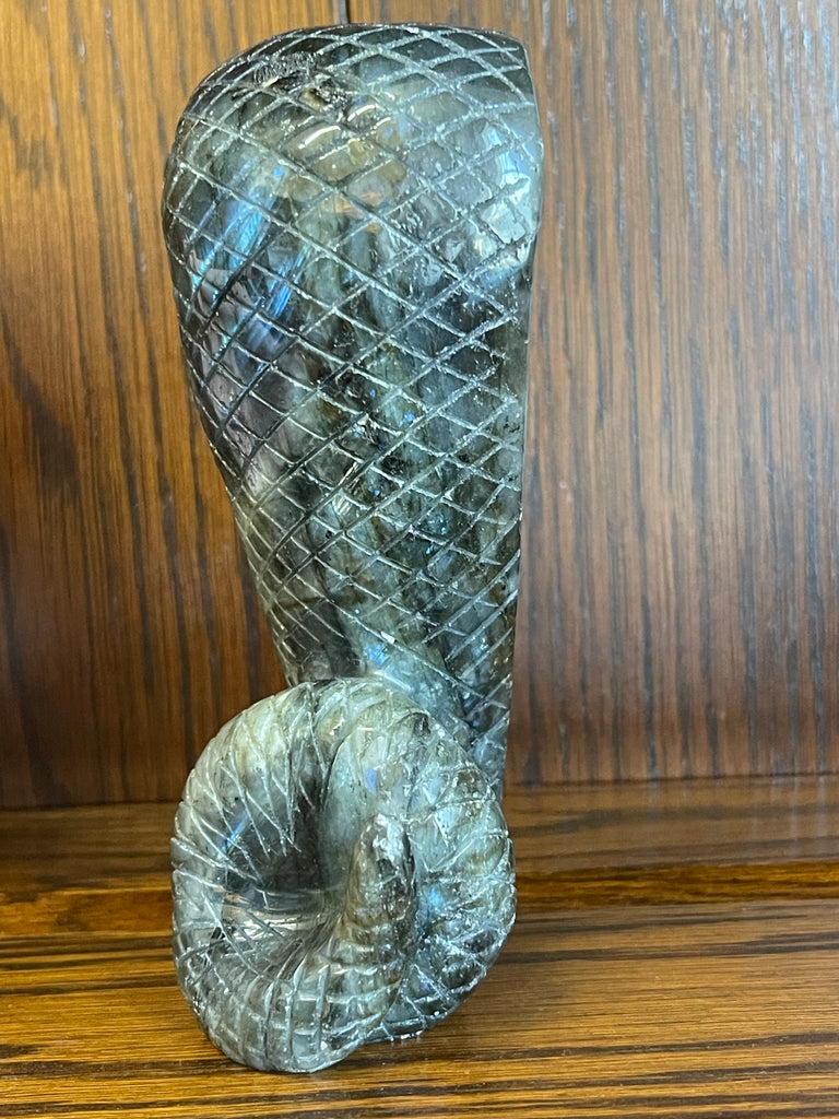 Labradorite Snake Carving #1 308g -  “ I welcome change and transformation into my life”.