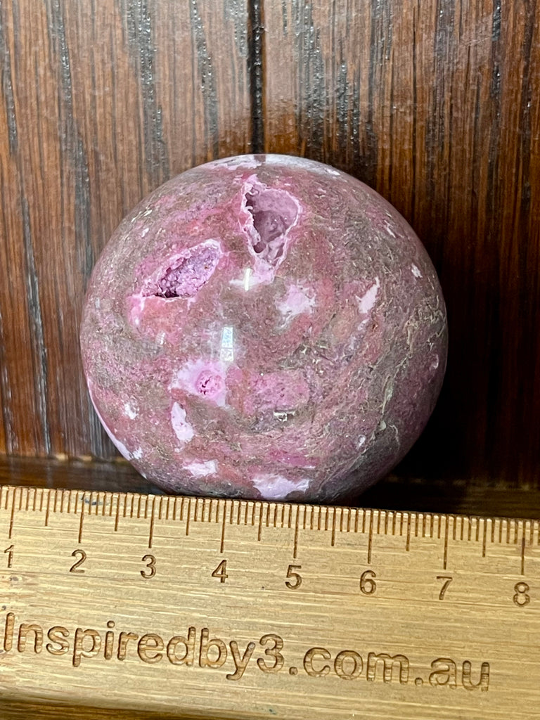Cobaltoan Calcite Sphere #8 224g - A rare crystal also known as Aphrodite Stone and Salrose Stone
