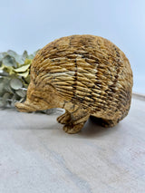 Picture Jasper echidna carving 2.254kg 15x13x11cm – brown and tan stone symbol of Earth wisdom, grounding and protection – Inspired By 3 Crystals Australia.