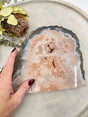 Pink Amethyst slice 1.7kg 19x16cm – soft pink crystal for love, calm and divine feminine energy – Inspired By 3 Crystals Australia.