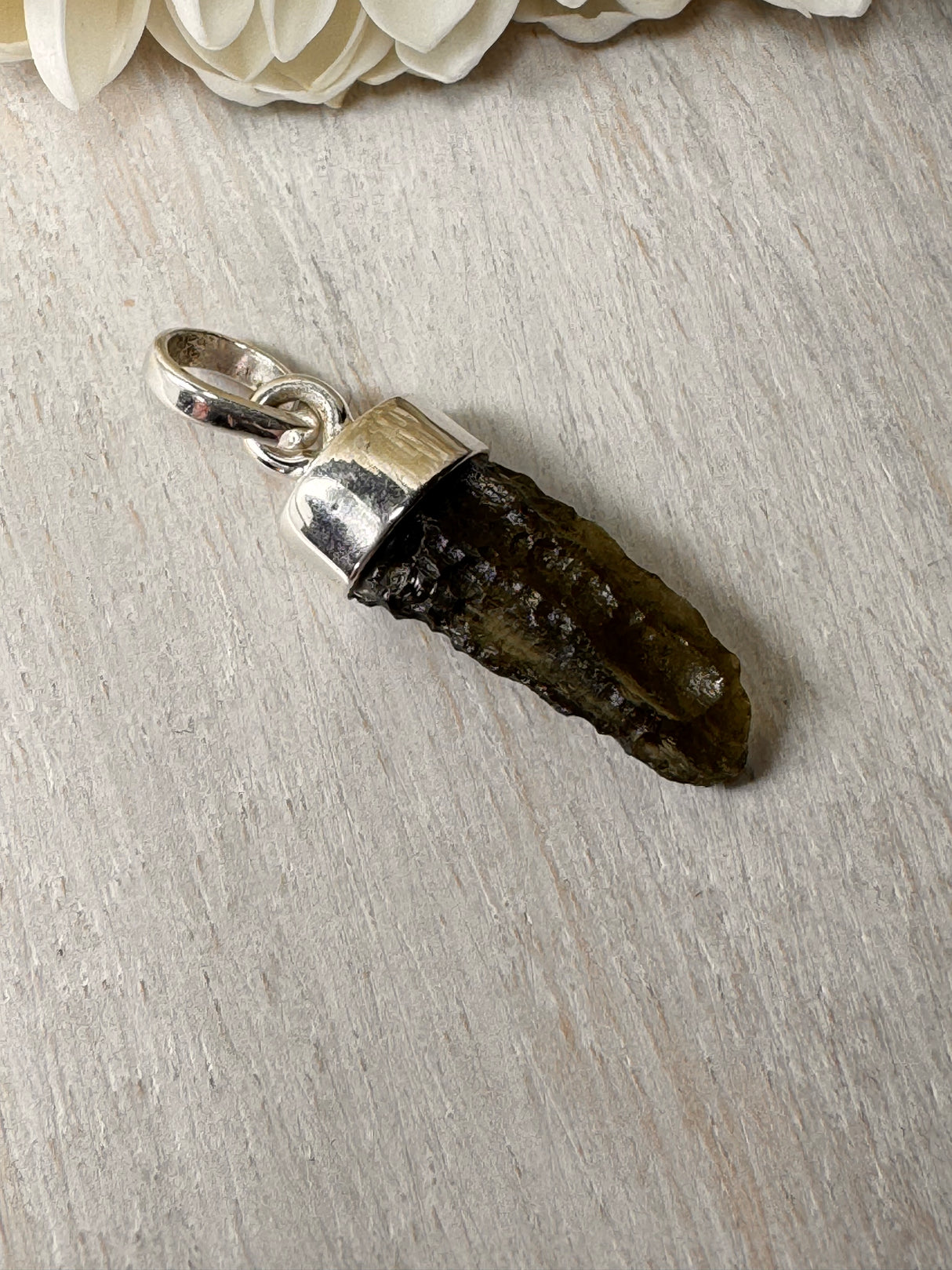 Moldavite Silver Pendant #2 1.52g- Transformation & Protection