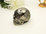 Pyrite Skull Carving #3 | 9cm | 1.326kg | Protection & Energy