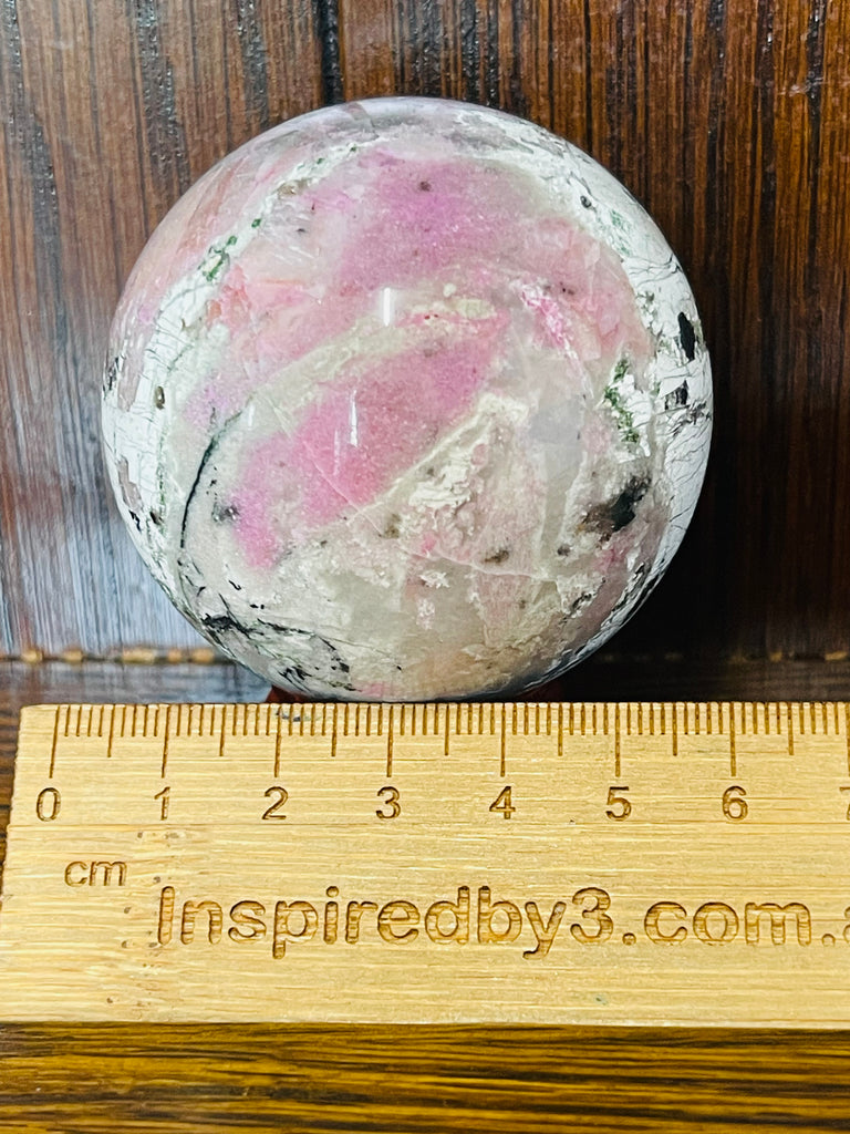 Cobaltoan Calcite Sphere #7 238g - A rare crystal also known as Aphrodite Stone and Salrose Stone