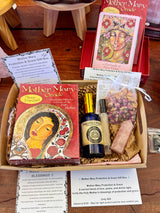Mother Mary Protection & Grace Gift Box – Oracle, Rose Quartz Point & Smokeless Smudge Set