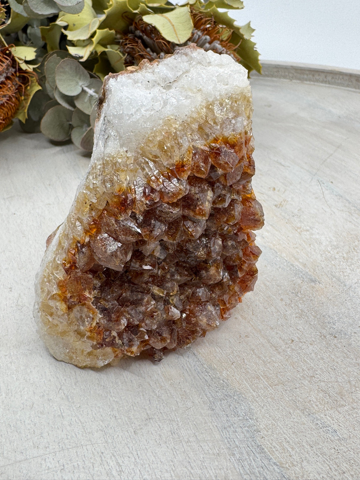 Citrine cluster #2 – golden yellow crystal for prosperity, joy and abundance – Inspired By 3 Crystals Australia.