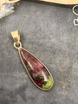 Ruby Zoisite Pendant and Chain - "I radiate gratitude, appreciation, and love each day."