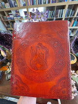 Mermaid Goddess Leather Journal | 33cm | Handmade Paper | Book of Shadows