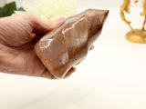 Peach Moonstone Flame | 11cm | 455g | Divine Feminine & Emotional Balance