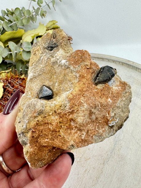 Magnetite Crystals on Kaolinite Matrix – 166g | Radium Hill, South Australia