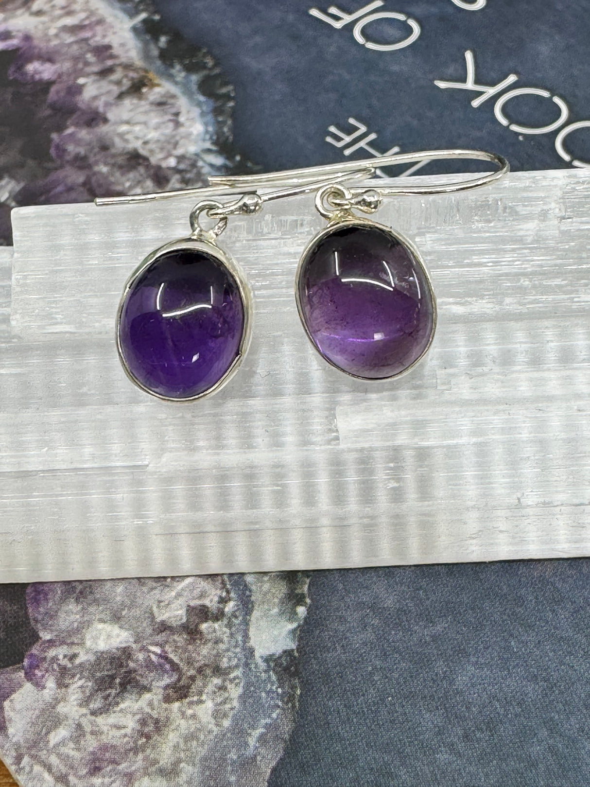 Amethyst Silver Earrings- “I trust my intuition and allow it to guide me each day”’