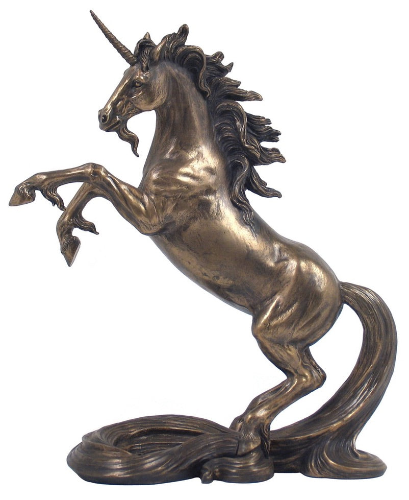 Unicorn Statue with a  Bronze Finish for Magic & Purity
