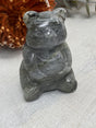 Labradorite Teddy Bear Carving 5 cm × 3 cm – iridescent blue-green crystal bear symbolising magic, transformation and protection, Inspired By 3 Australia.
