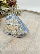 Blue Calcite Natural Chunk with Polished Face #2 – Stone of Calm, Clarity & Emotional Healing