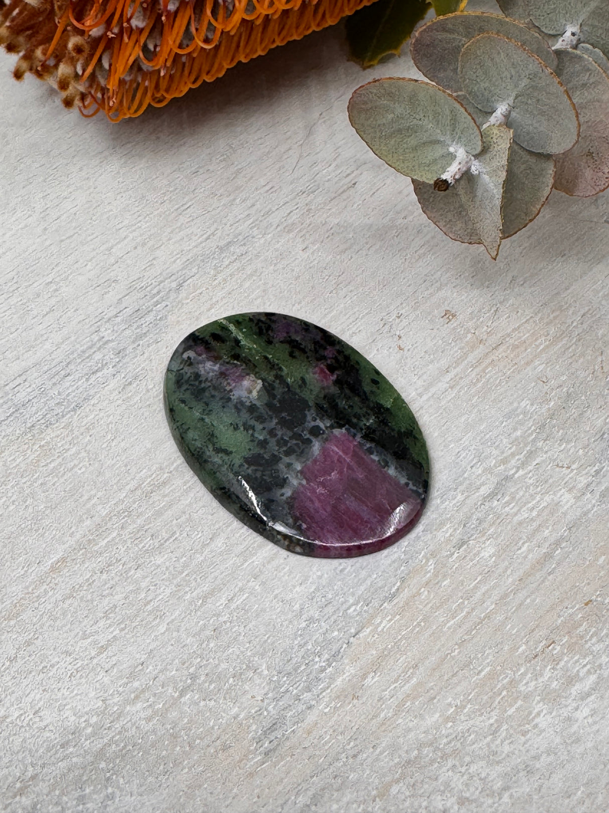 Ruby Zoisite Cabochon| Jewellery & Healing Stone of Vitality