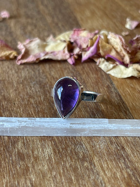 Amethyst Silver Ring Size 7