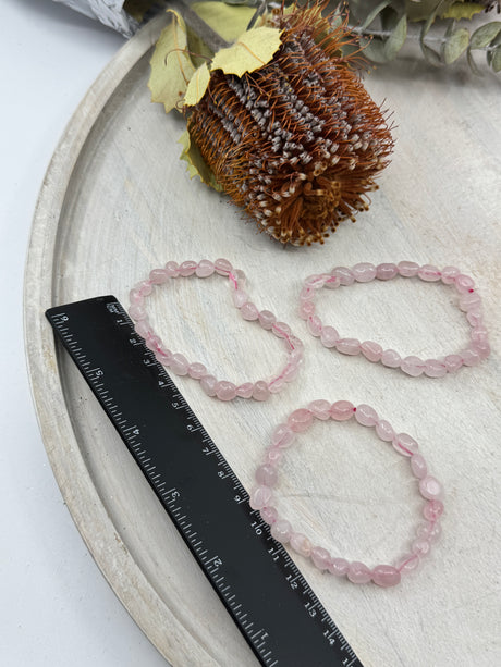 Rose Quartz Stretch Bracelet – Stone of Love, Compassion & Emotional Healing