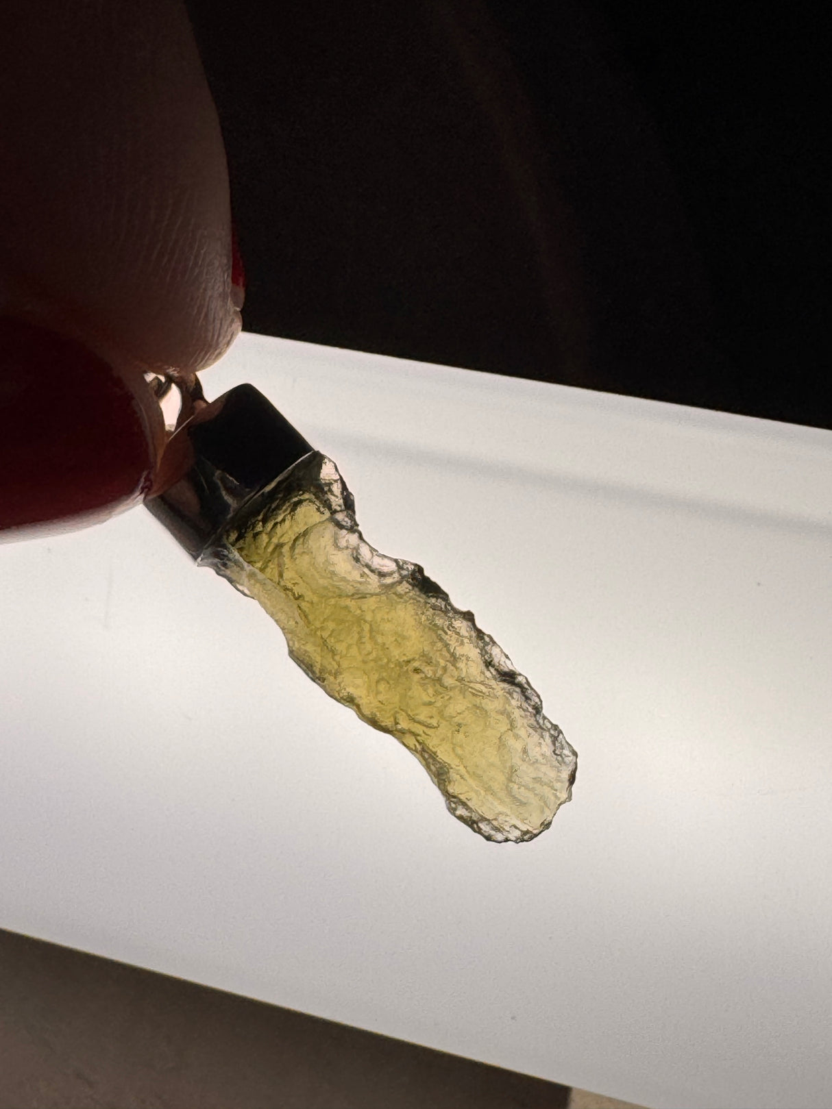 Moldavite Silver Pendant #4 1.48g- Transformation & Protection