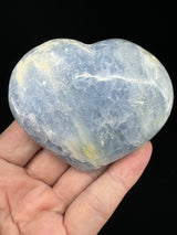 Blue Calcite Heart 206g - “I do not allow outside influences to disturb my inner peace”.
