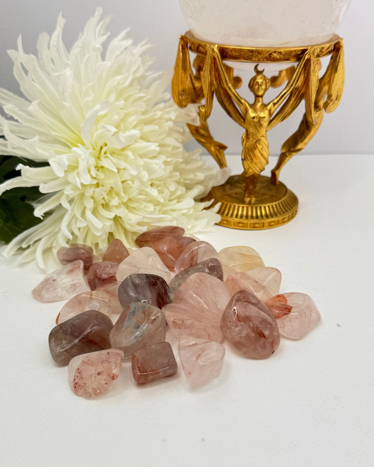 Fire Quartz Tumbled Stone – Stone of Passion, Clarity & Transformation (Also known as Hematoid Quartz)