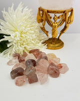 Fire Quartz Tumbled Stone – Stone of Passion, Clarity & Transformation (Also known as Hematoid Quartz)