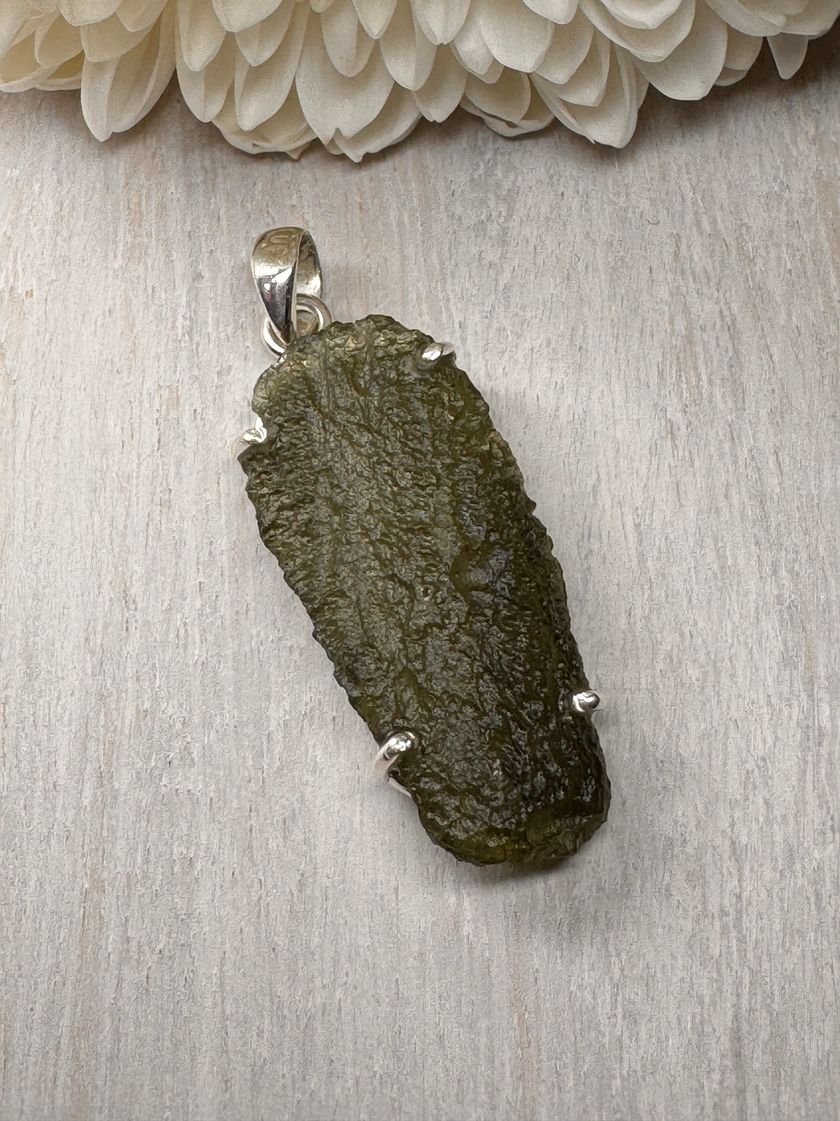 Moldavite Silver Pendant #17 5.76g- Transformation & Protection
