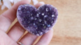 Amethyst Cluster Heart Crystal 6cm 83g – Natural Druzy Healing Stone