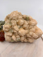 Large green apophyllite cluster with peach stilbite – 5.222kg