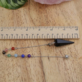 Black Obsidian Pendulum with Chakra Chain – Protection & Energy Clearing
