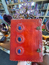 Agate Protection Leather Journal | 33cm | Handmade Paper | Grounding & Strength