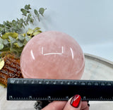 Rose Quartz Sphere 1.815kg (11cm) – Stone of Love, Healing & Compassion