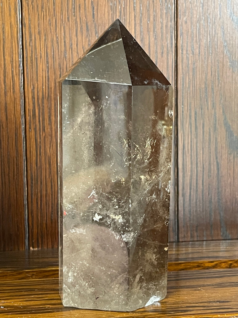Smoky Quartz Tower #3 603g - “My spirit is deeply grounded in the present moment”.