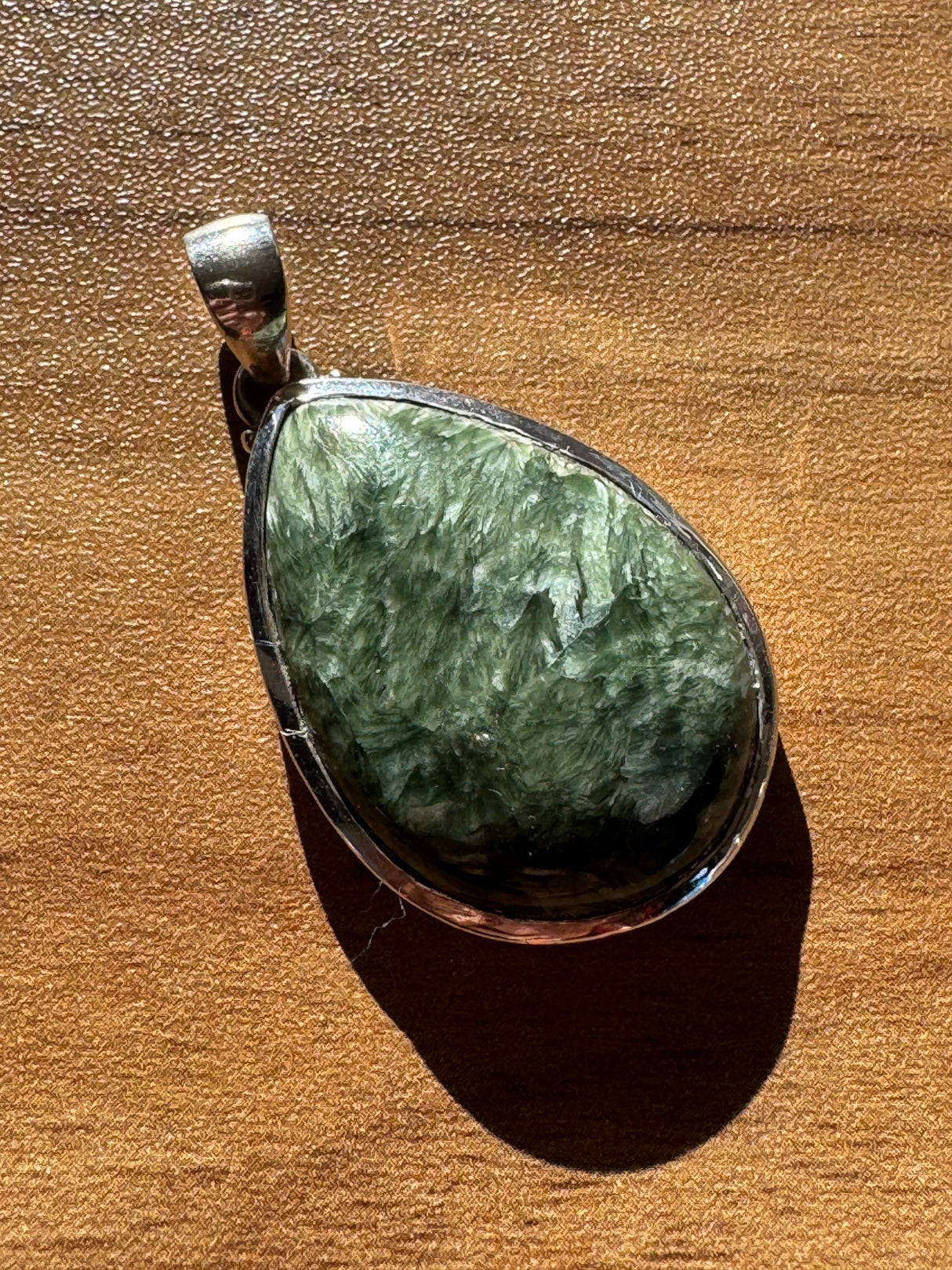 Seraphinite Silver Pendant - Highest order of angelic connection.