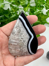 Banded Black Agate Flame