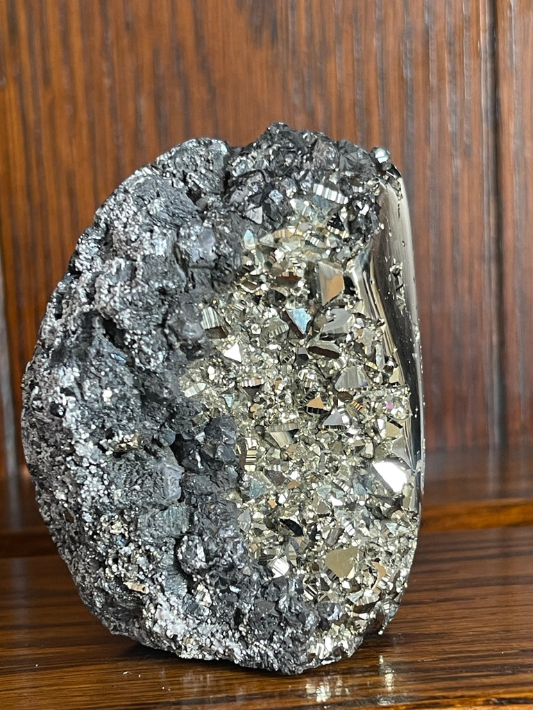 Pyrite with Sphalerite Freeform #9 464g - Protection & Energy RARE