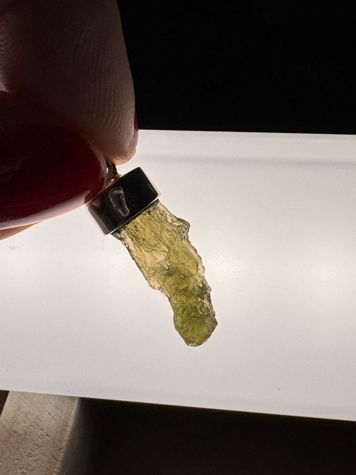Moldavite Silver Pendant #8 1.60g- Transformation & Protection
